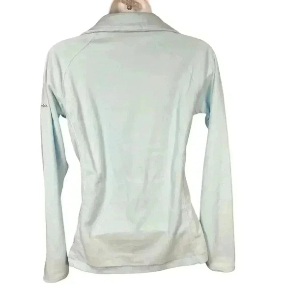 Columbia Light Blue Fleece Sweater 1/2 Zip Regular Fit NWOT Size XS - Picture 9 of 9